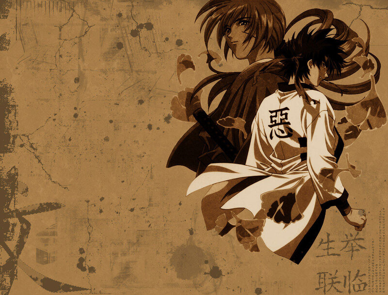 Two Anime Characters — Brown, Dramatic, Manga