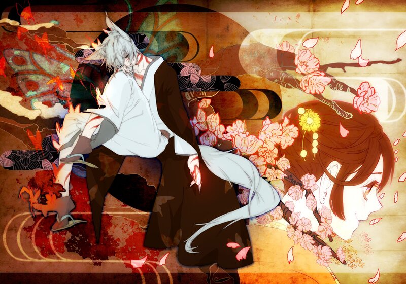 Two Anime Characters — Brown, Dramatic, Spring