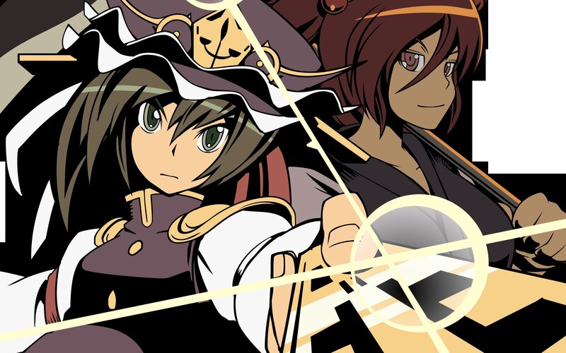 Two Anime Characters — Brown, Dramatic, Sword, Magic