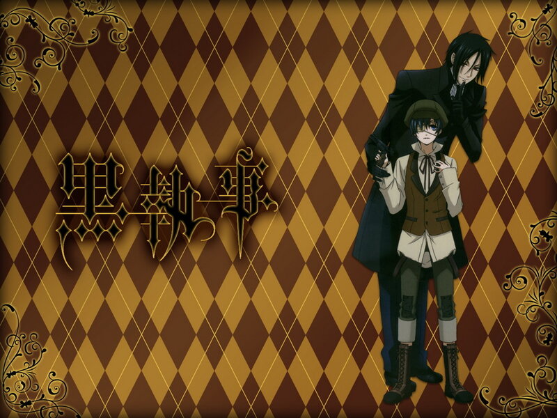 Two Anime Characters — Brown, Dramatic, Text