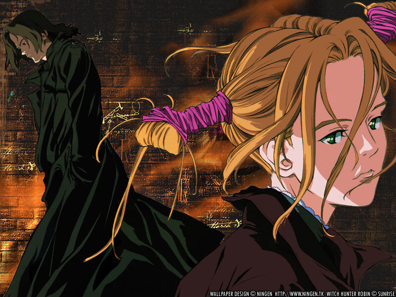 Two Anime Characters — Brown, Dramatic, Woman