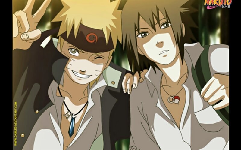 Two Anime Characters — Brown, Friendly
