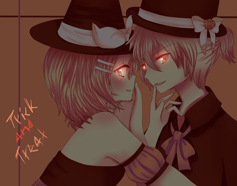 Two Anime Characters — Brown, Intimate