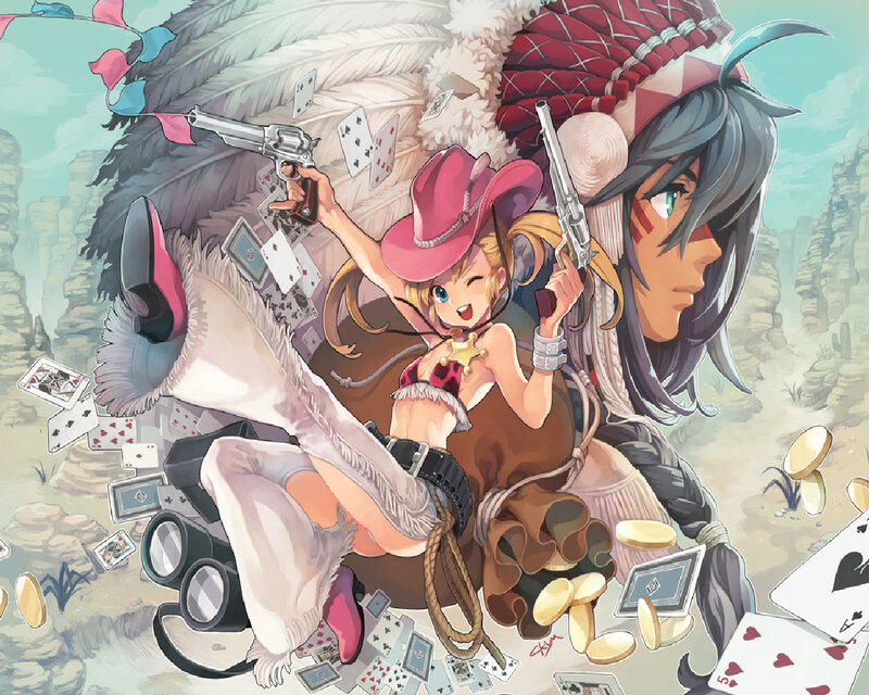 Two Anime Characters — Brown, Playful