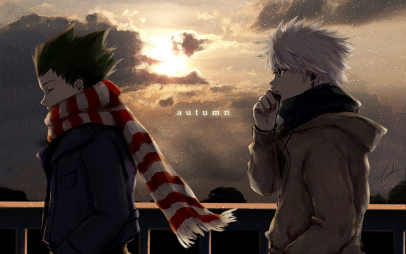 Two Anime Characters — Brown, Serene, Autumn