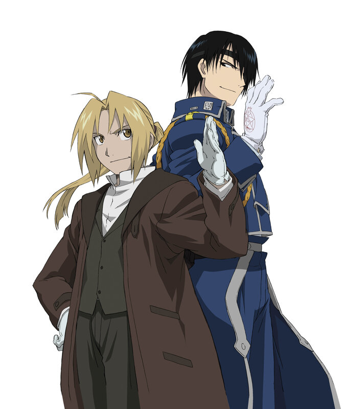 Two Anime Characters — Brown, Serious