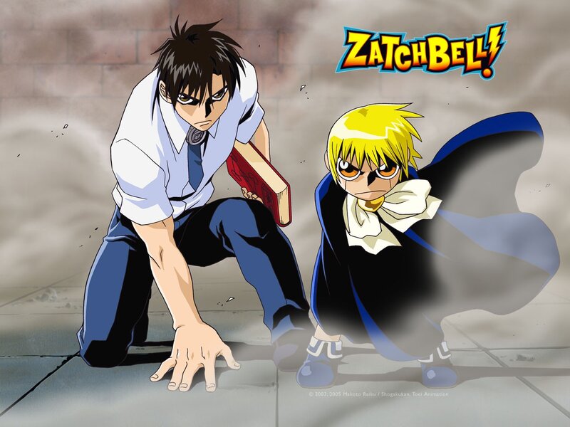 Two Anime Characters Crouching