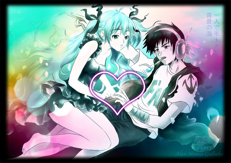 Two Anime Characters — Cyan, Dreamy