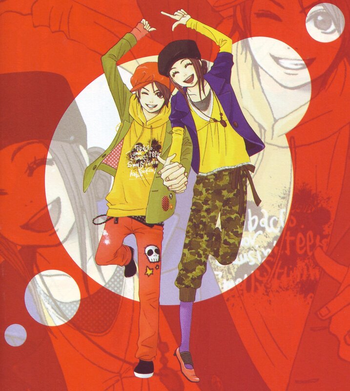 Two anime characters dancing