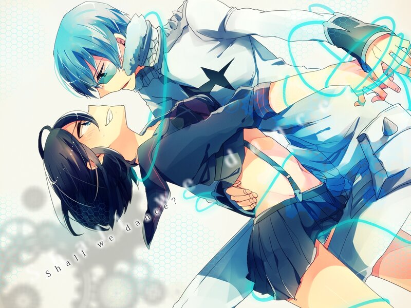 Two Anime Characters Dancing — Blue, Dynamic