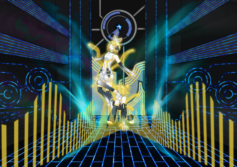 Two Anime Characters Dancing — Blue, Energetic