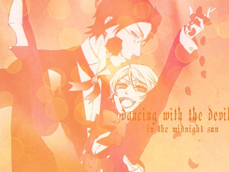 Two Anime Characters Dancing — Orange