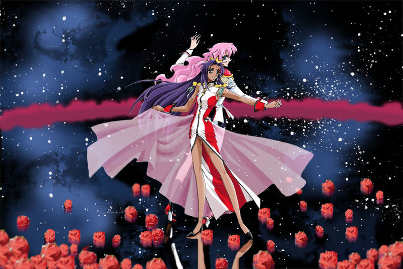 Two Anime Characters Dancing — Purple, Dramatic