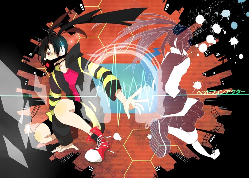 Two Anime Characters Dancing — Red, Dynamic