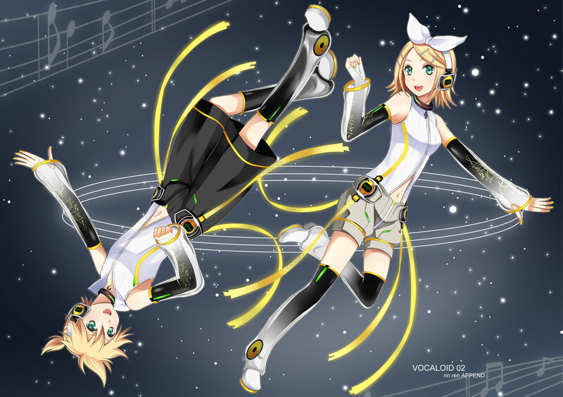 Two Anime Characters Dancing — White, Energetic