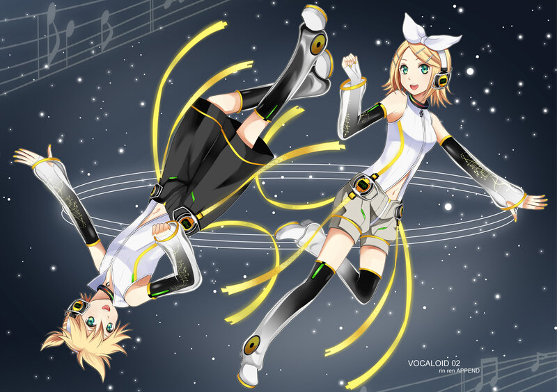 Two Anime Characters Dancing — White