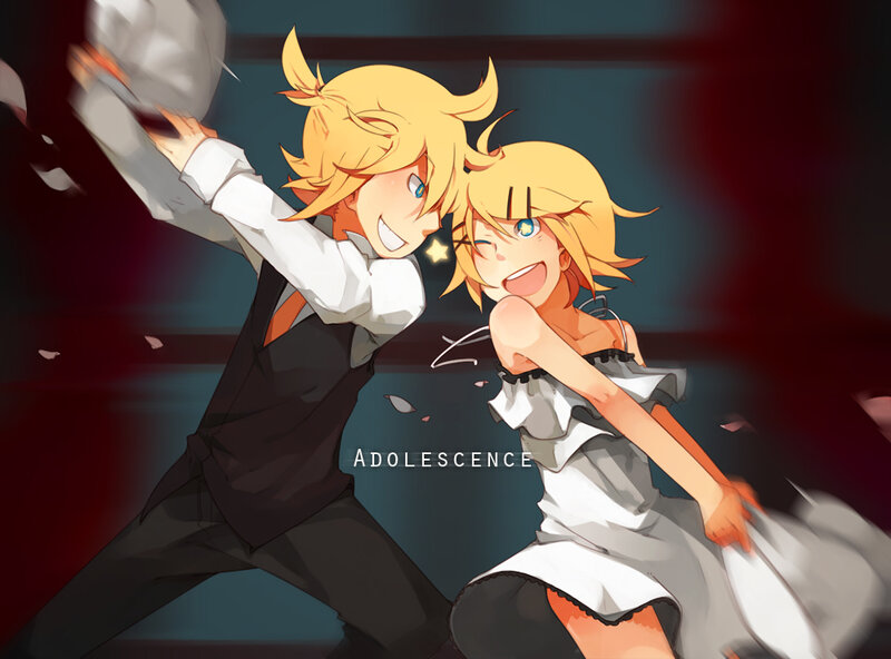 Two Anime Characters Dancing — Yellow, Dynamic, Night