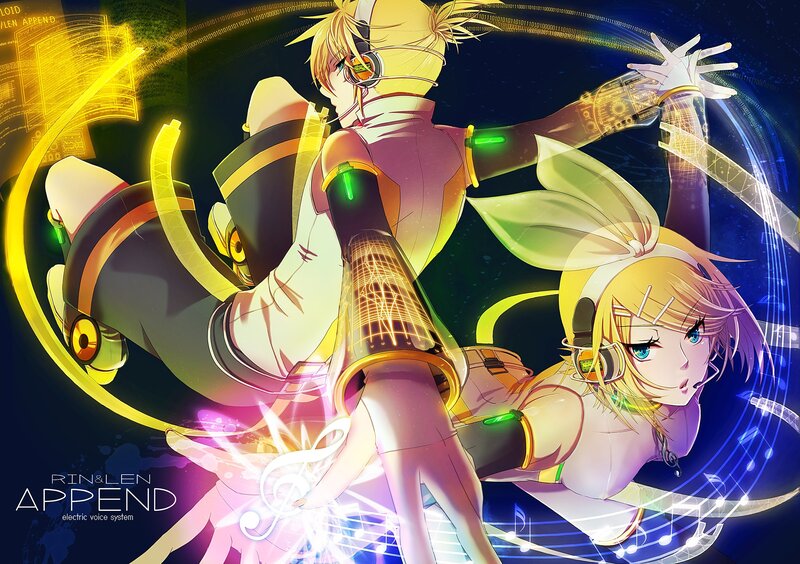 Two Anime Characters Dancing — Yellow, Dynamic