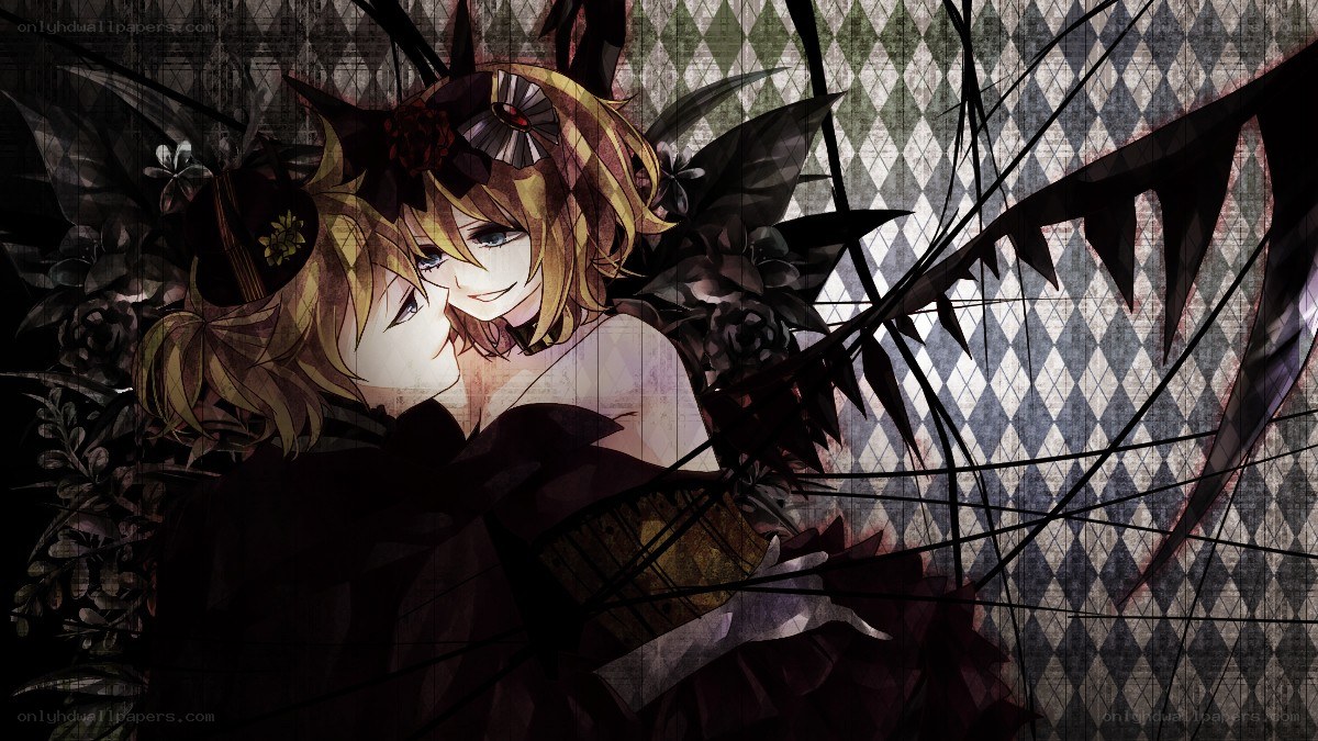two anime characters embracing
