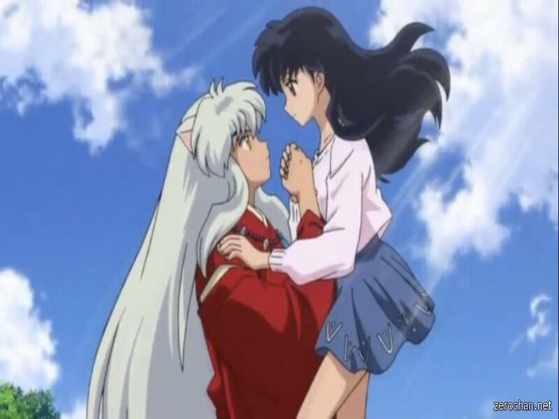 Two Anime Characters Embracing — Blue, Serene