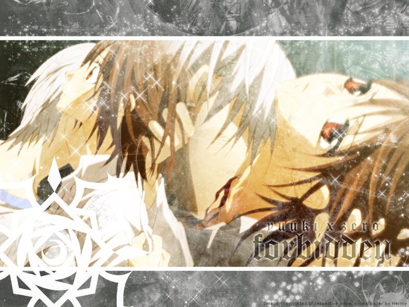 Two Anime Characters Embracing — Brown, Dramatic