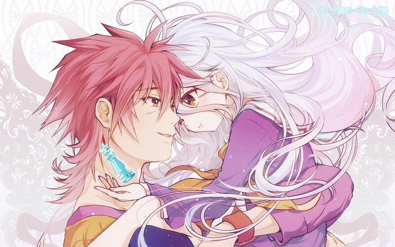 Two Anime Characters Embracing — Pink, Intimate, Chess Piece