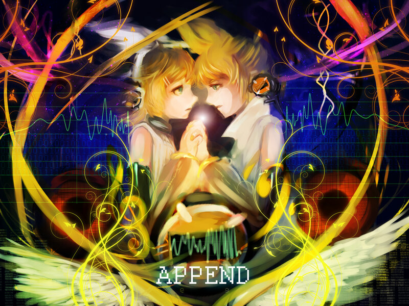 Two Anime Characters Embracing — Yellow