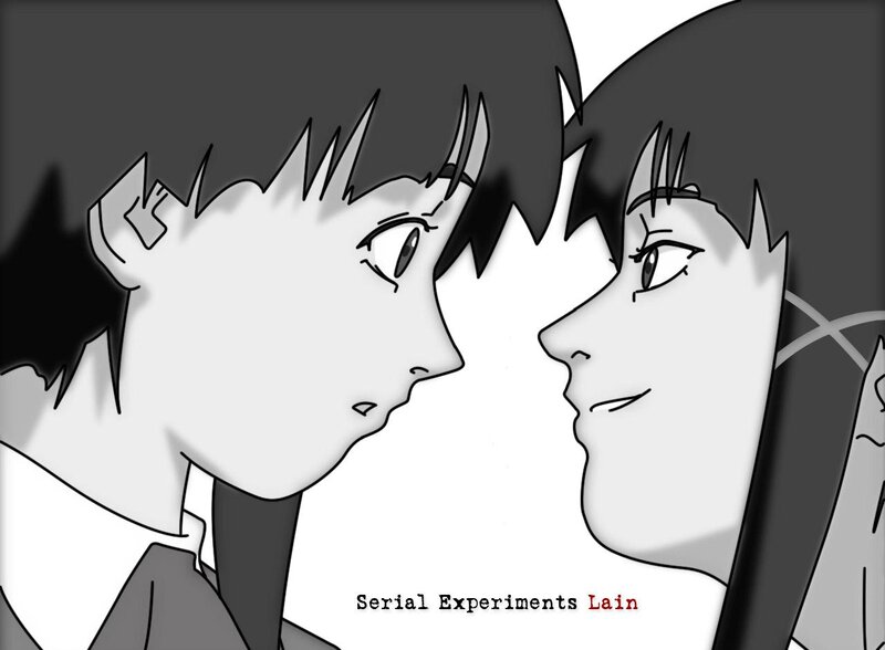 Two Anime Characters Facing — Black, Dramatic, Manga, Anime Art