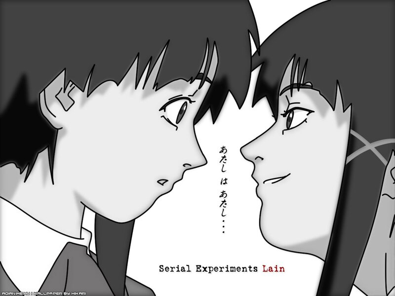Two Anime Characters Facing — Black, Dramatic, Manga