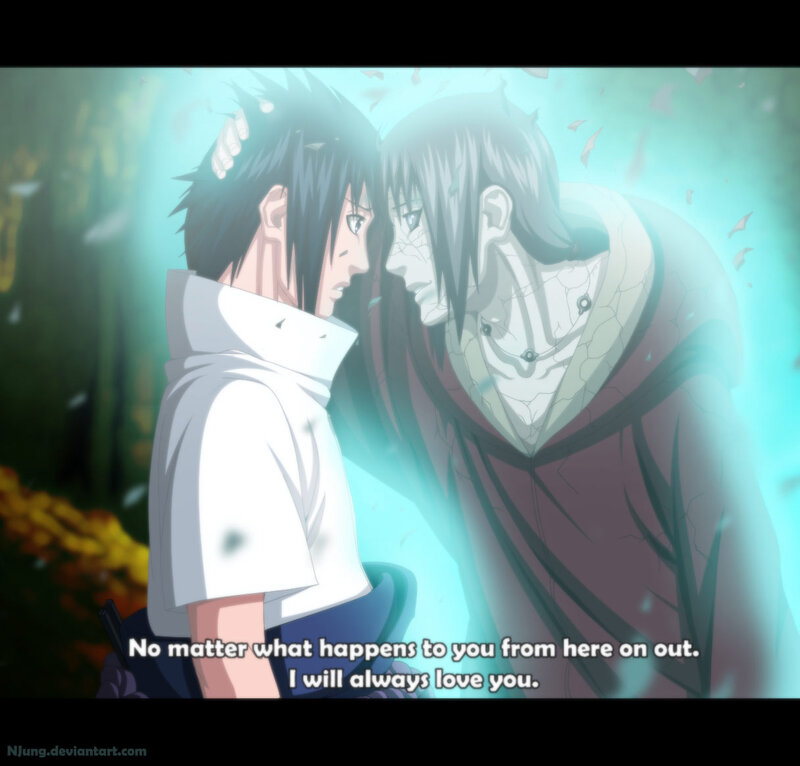 Two Anime Characters Facing — Blue, Dramatic, Autumn