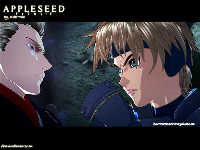 Two Anime Characters Facing — Blue, Dramatic