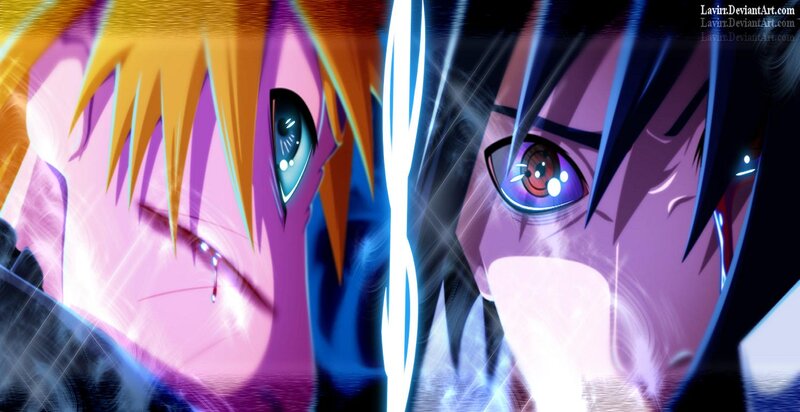 Two Anime Characters Facing — Purple, Dramatic, Eyes, Tears