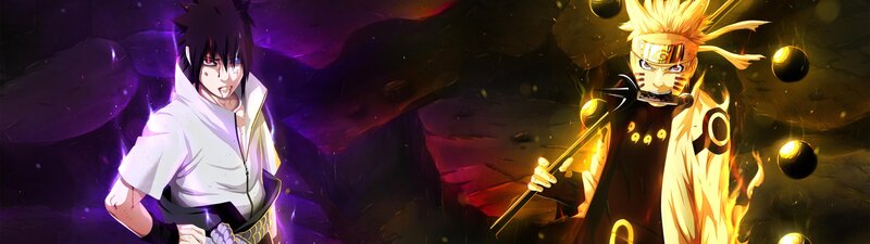 Two Anime Characters Facing — Purple, Dramatic, Night, Swords
