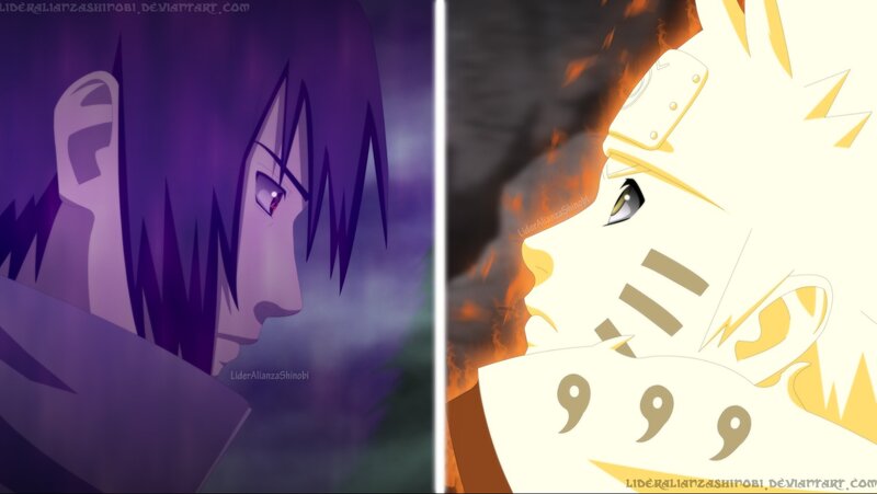 Two Anime Characters Facing — Purple, Dramatic