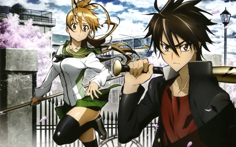 Two Anime Characters Fighting — Black, Dramatic, Spring