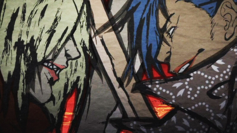 Two Anime Characters Fighting — Blue, Dramatic, Manga, Anime Art