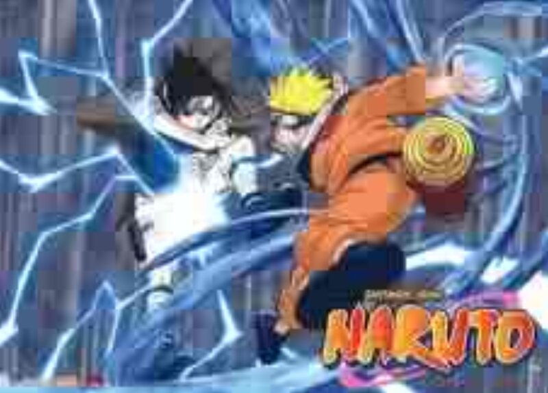 Two Anime Characters Fighting — Blue