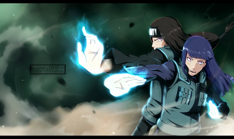 Two Anime Characters Fighting — Green, Dramatic, Energy Hands