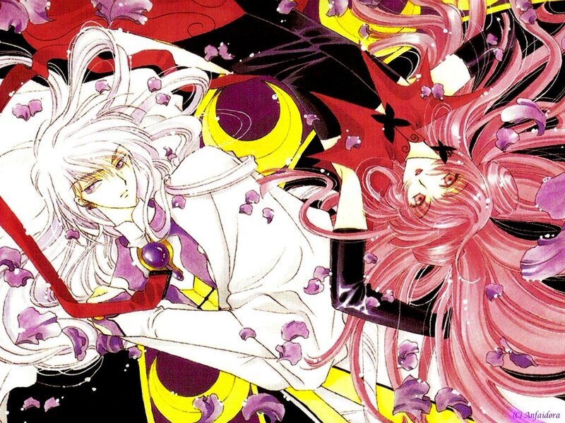 Two Anime Characters Fighting — White, Dramatic