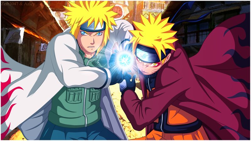 Two Anime Characters Fighting — Yellow, Dramatic, Energy Ball