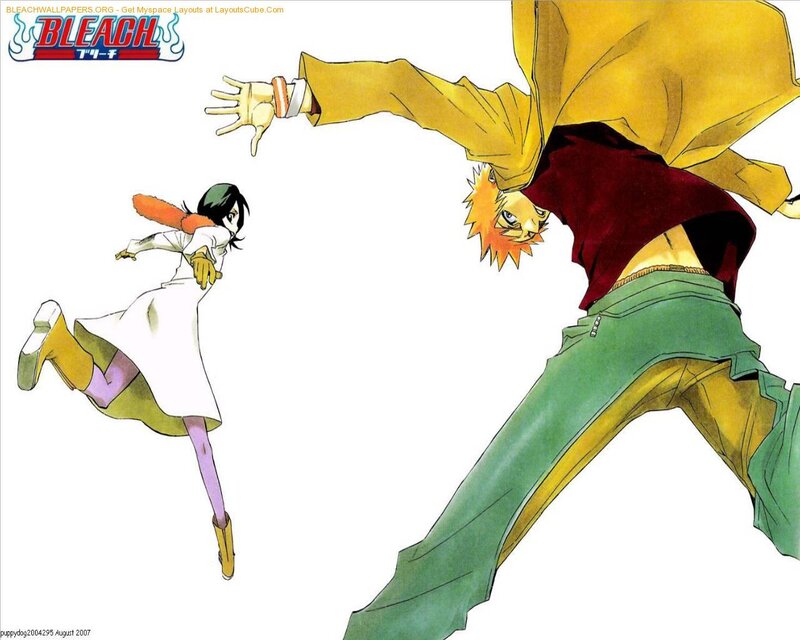 Two Anime Characters Fighting — Yellow, Dynamic
