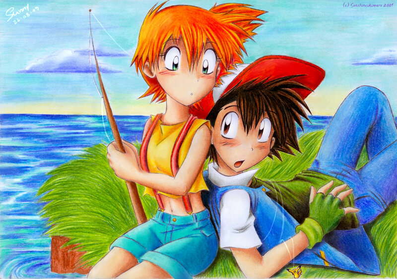 Two Anime Characters Fishing