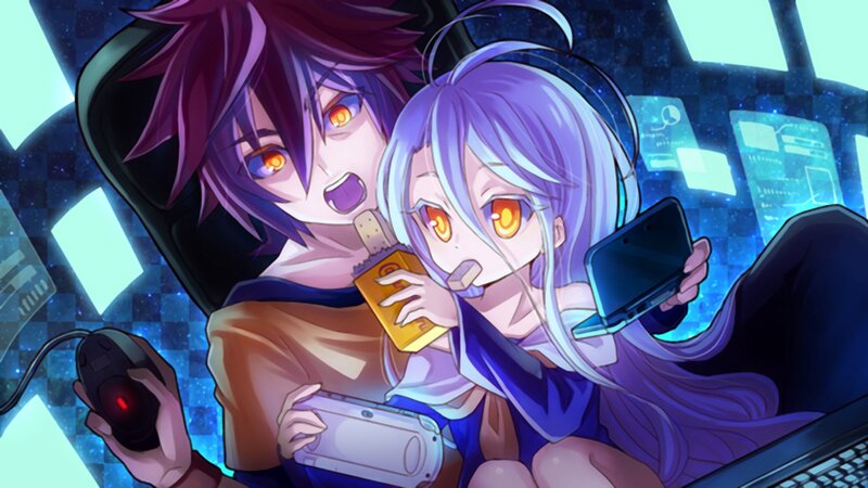 Two Anime Characters Gaming