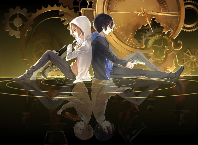 Two Anime Characters — Gold, Dramatic