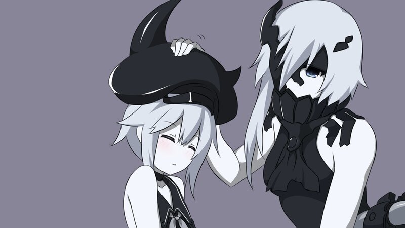Two Anime Characters — Gray, Calm, Digital Art