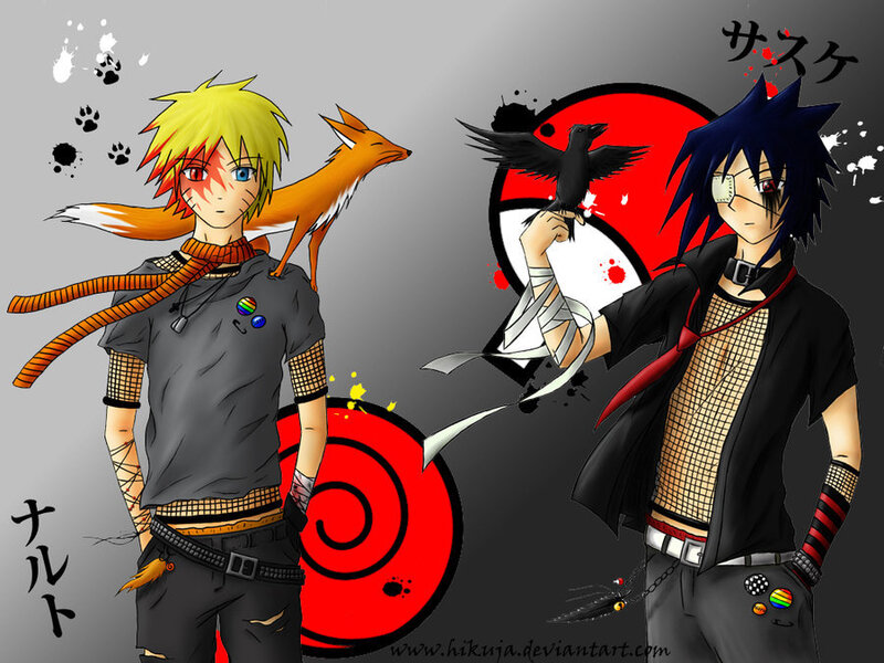 Two Anime Characters — Gray, Dramatic, Fox