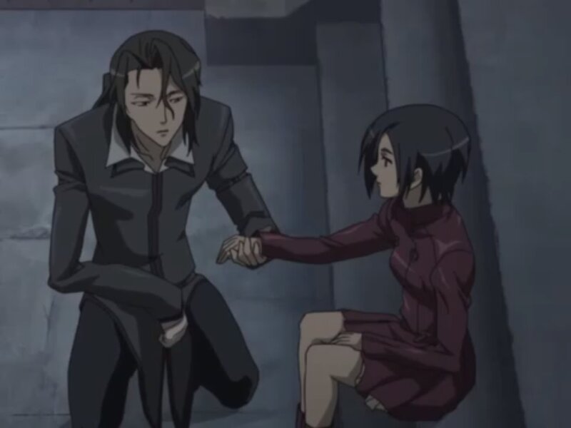 Two Anime Characters — Gray, Dramatic, Man
