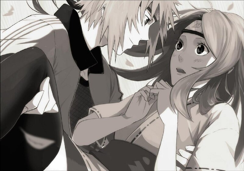 Two Anime Characters — Gray, Dramatic, Manga, Anime Art, Black and White