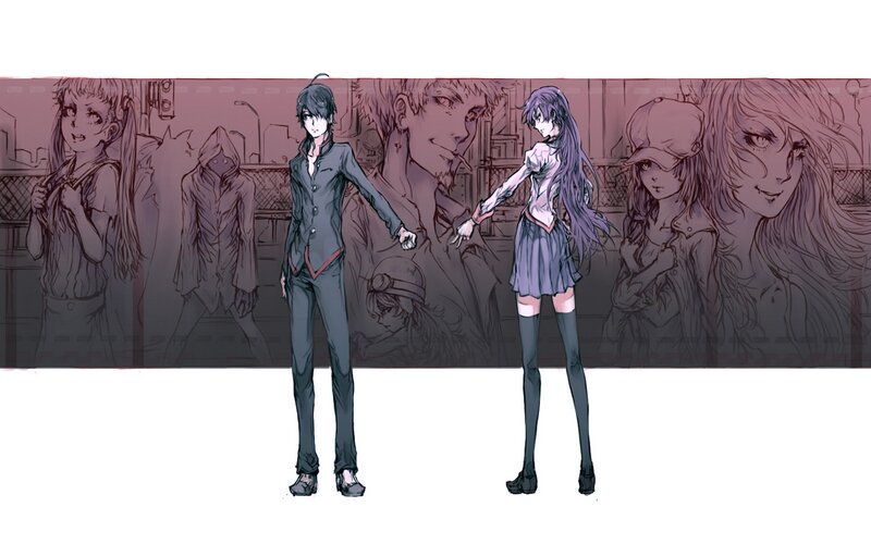 Two Anime Characters — Gray, Dramatic, Manga, Anime Art