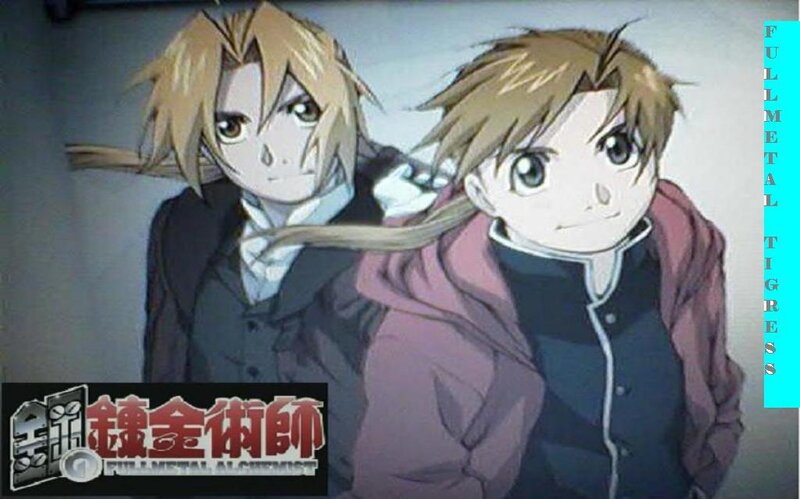 Two Anime Characters — Gray, Dramatic, Text Logo